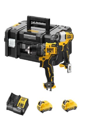 KIT 12V Li-Ion 3Ah sin escobillas = Taladro Percutor + Atornillador Impacto